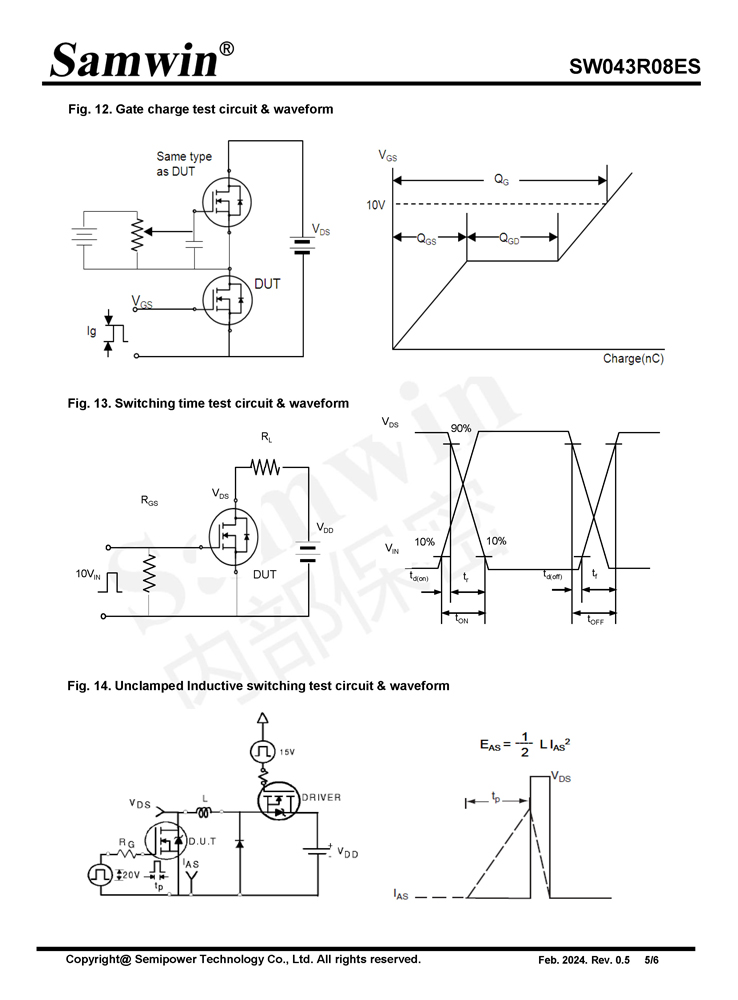 Samwin SW043R08ES N-channel Enhanced mode TO-263 MOSFET