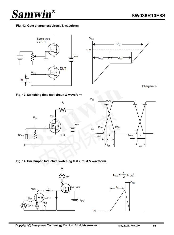 Samwin SW036R10E8S N-channel Enhanced mode TO-220/TO-263/TO-263-7 MOSFET