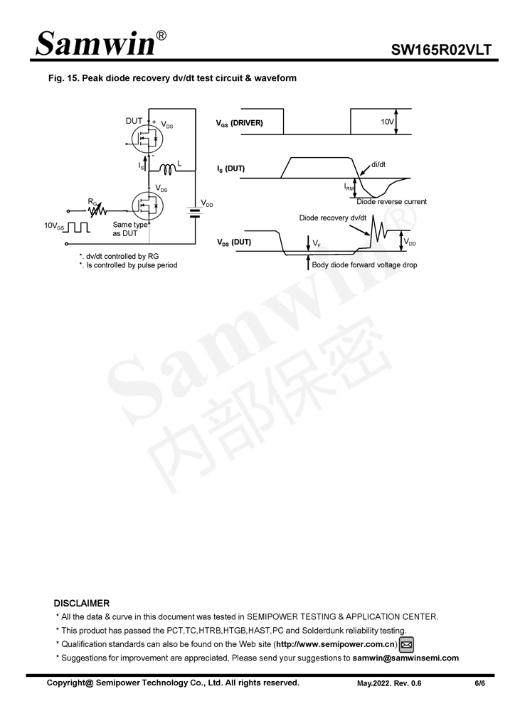 Samwin SW165R02VLT N-channel Enhanced mode TSSOP-8 MOSFET