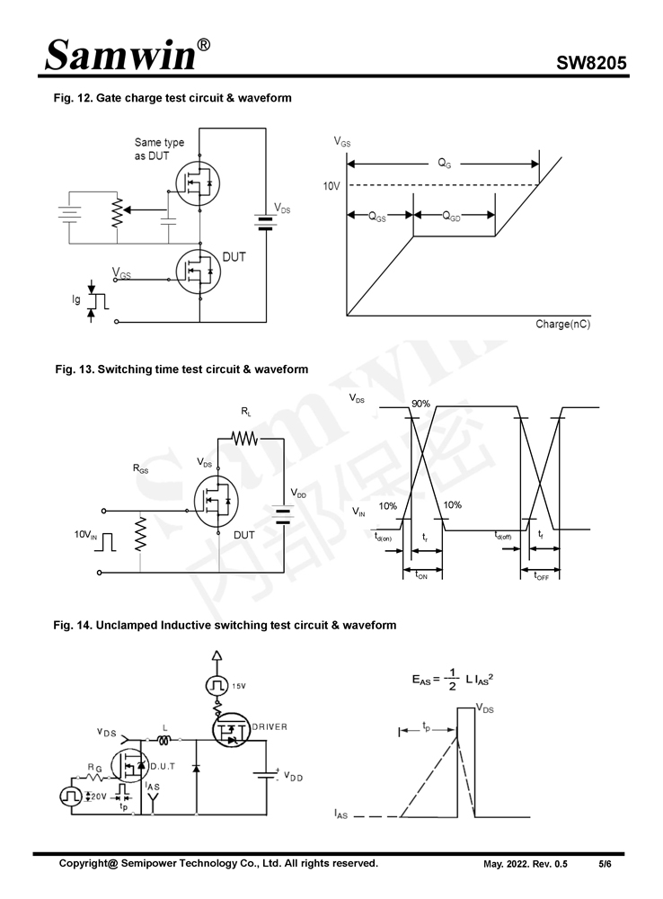 Samwin SW8205 N-channel Enhanced mode SOT23-6 MOSFET