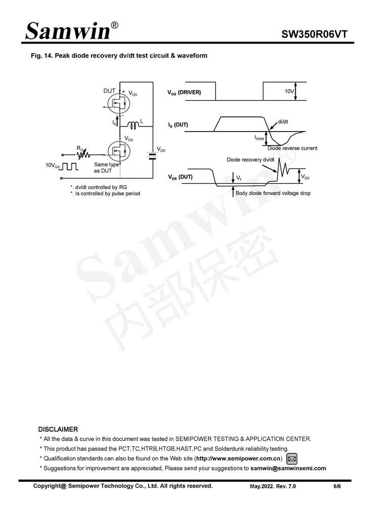 Samwin SW350R06VT N-channel Enhanced mode SOP8 MOSFET