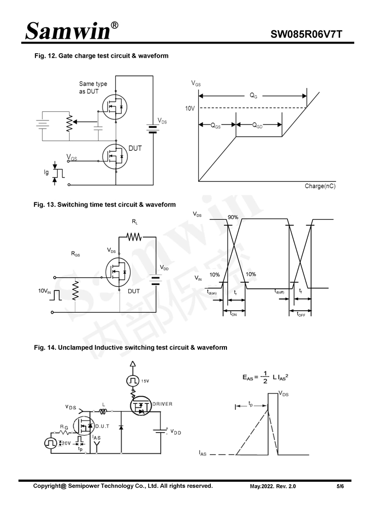 Samwin SW085R06V7T N-channel Enhanced mode TO-220 MOSFET