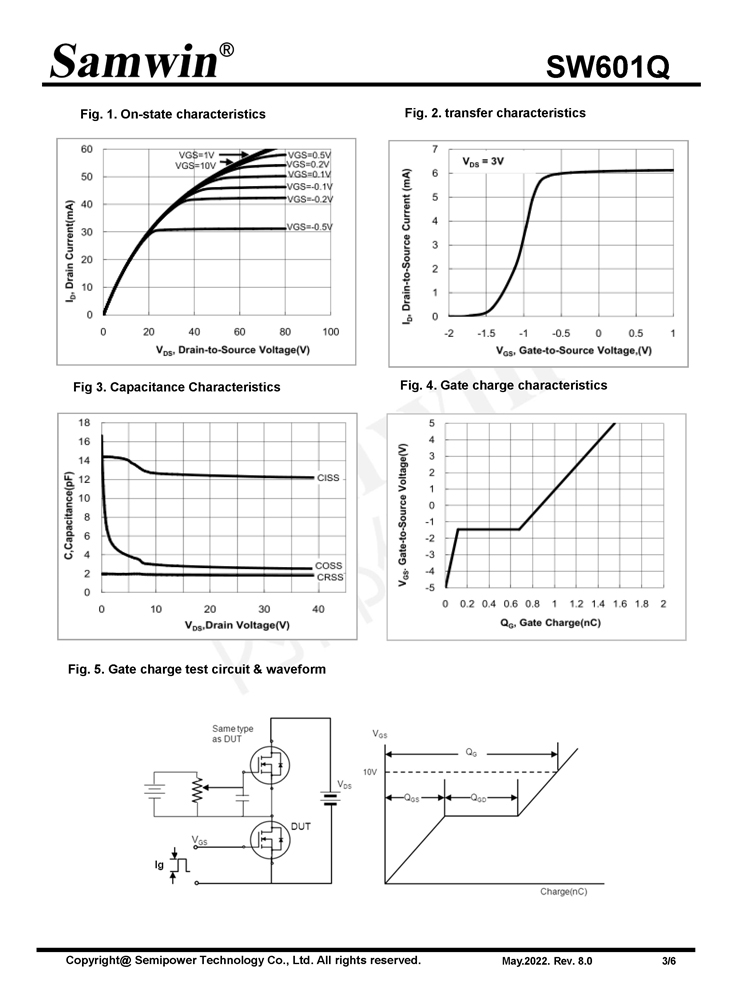 Samwin SW601Q N-channel Depletion mode SOT23 MOSFET