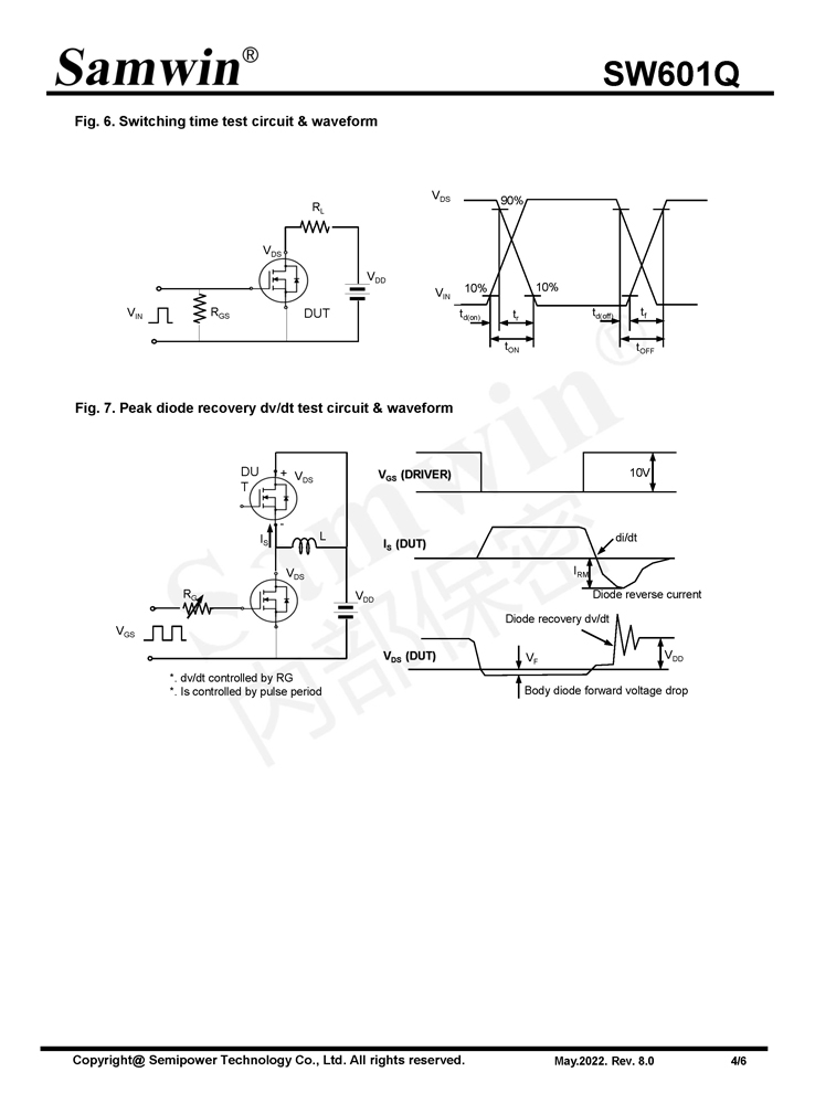 Samwin SW601Q N-channel Depletion mode SOT23 MOSFET