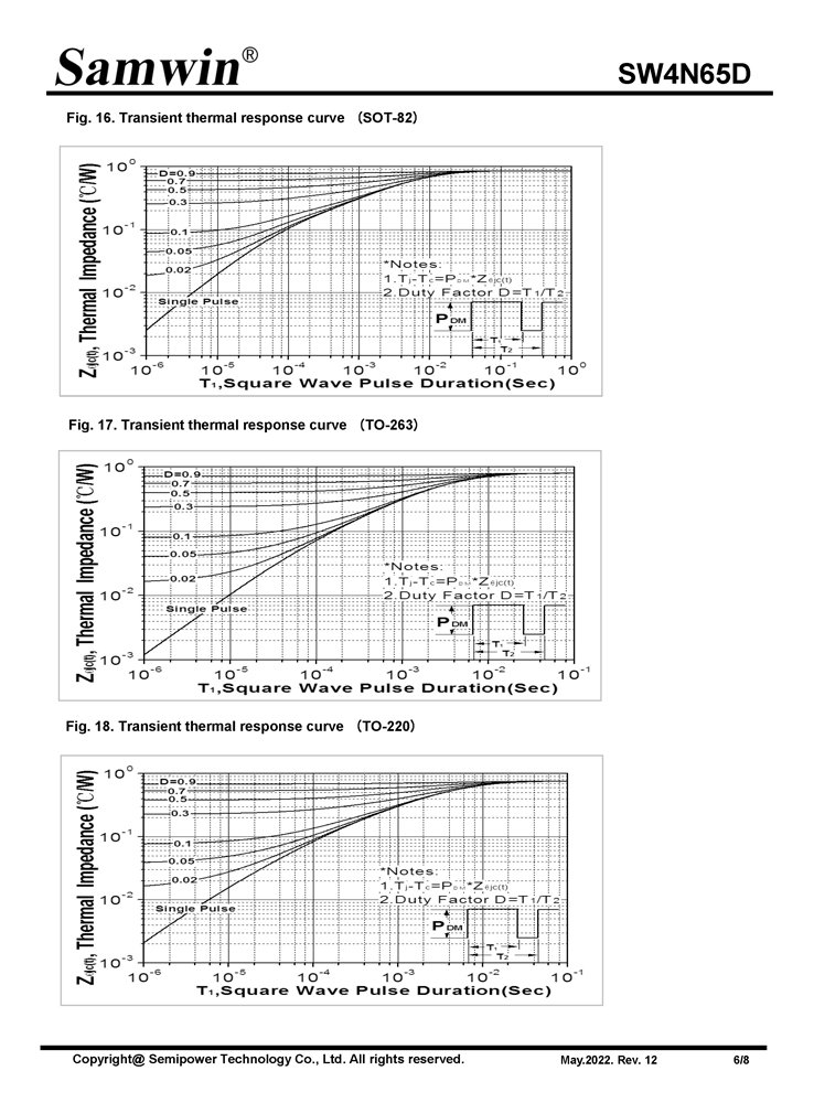 Samwin SW4N65D N-channel Enhanced mode TO-220F/TO-251N/TO-251S/TO-251M/TO-251U/TO-252/SOT-82/TO-263 /TO-220/TO-251MQ MOSFET