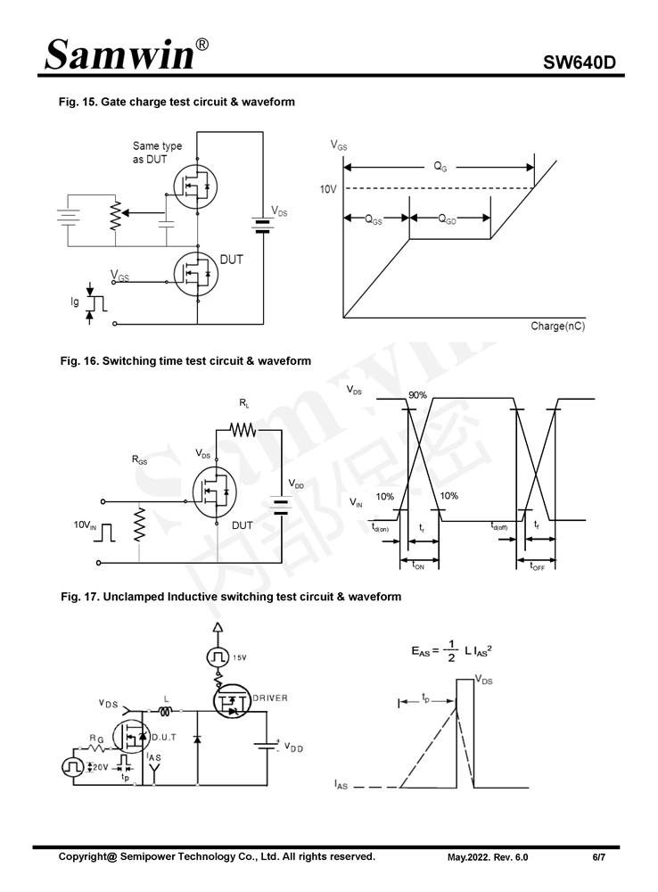 Samwin SW640D N-channel Enhanced mode TO-220/TO-220FT/TO-263 MOSFET