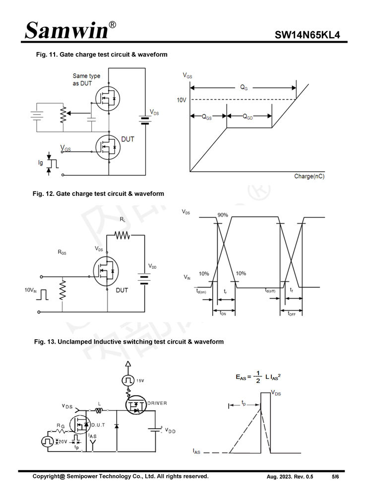 Samwin SW14N65KL4 N-channel Enhanced mode TO-252 MOSFET