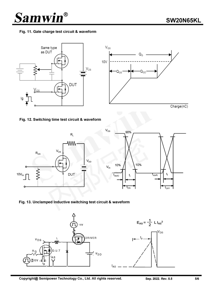 Samwin SW20N65KL N-channel Enhanced mode TO-220F MOSFET