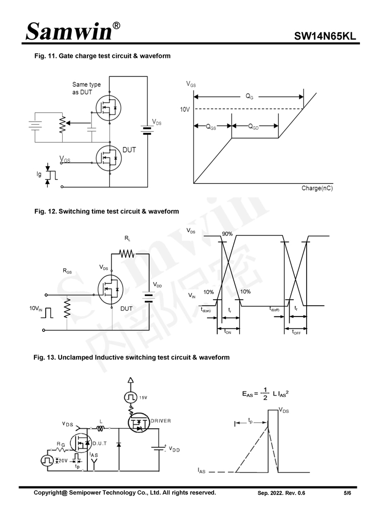 Samwin SW14N65KL N-channel Enhanced mode TO-220F MOSFET