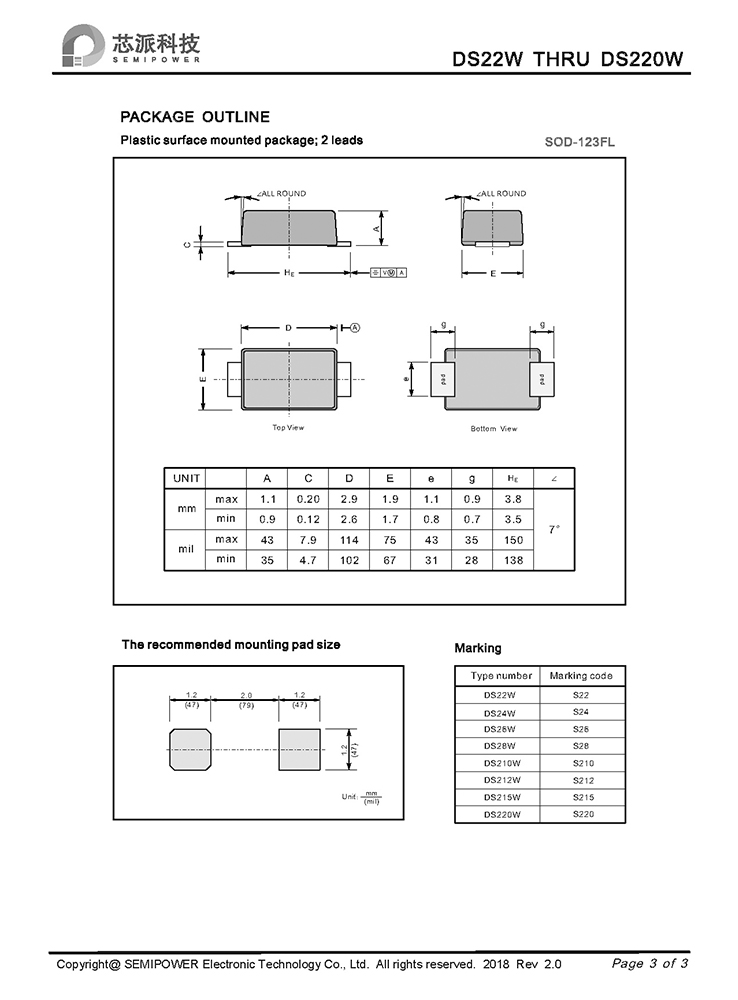 Samwin DS22W THRU DS220W