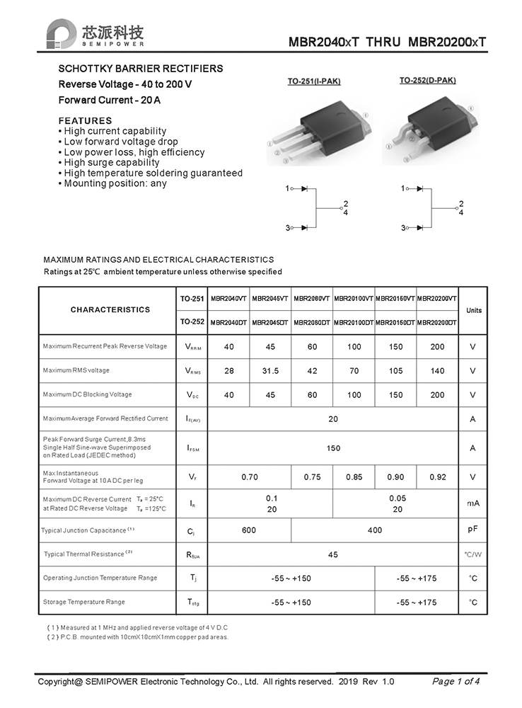 Samwin MBR2040xT THRU MBR20200xT