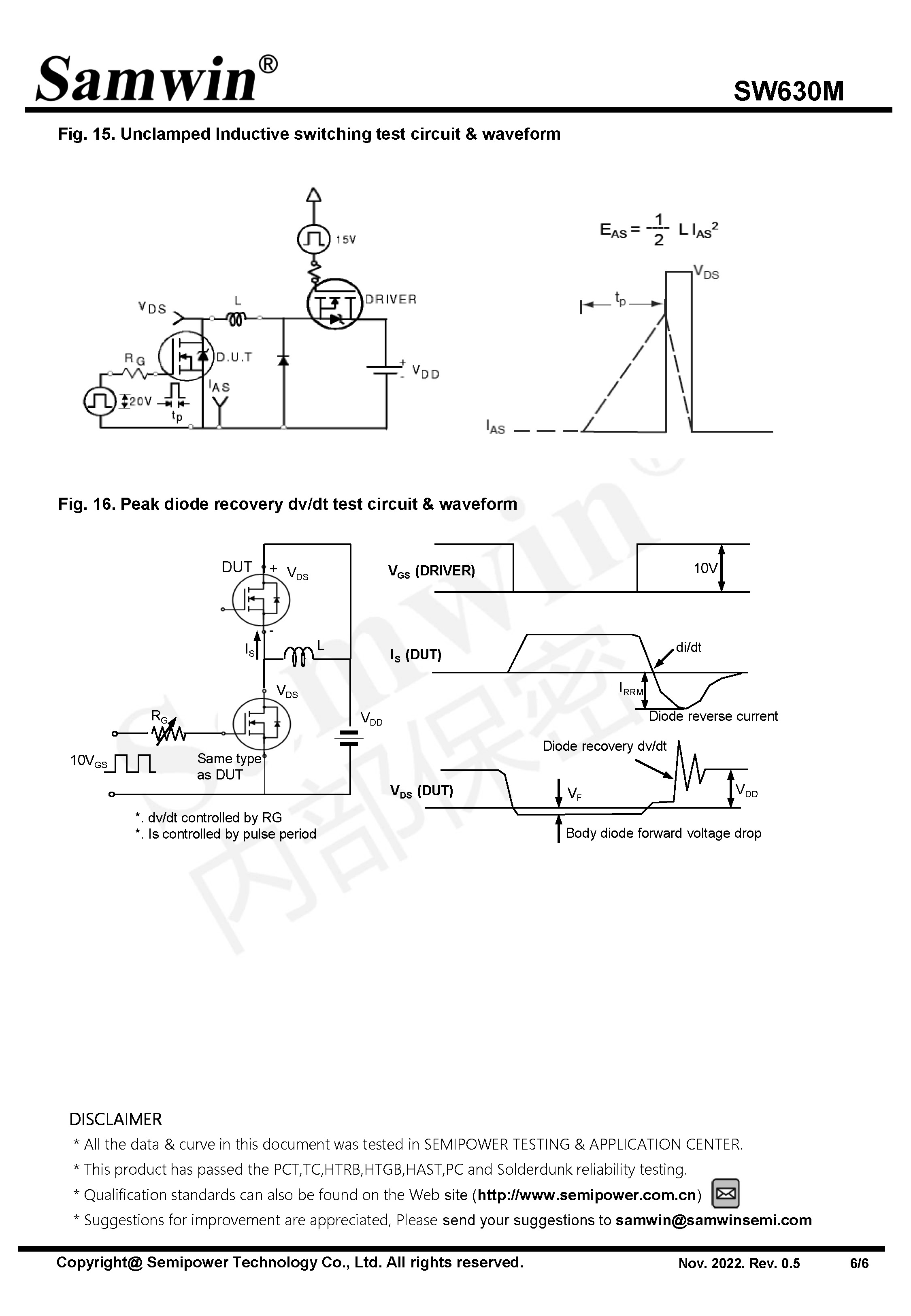 Samwin SW630M N-channel Enhanced mode TO-220/TO-252 MOSFET