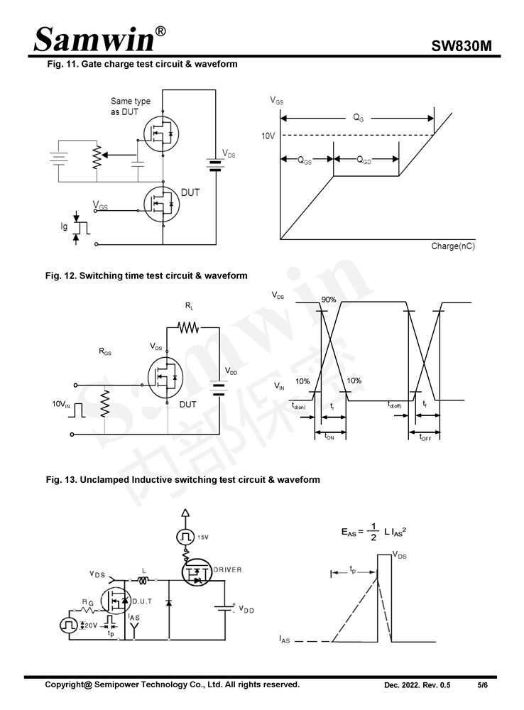 Samwin SW830M N-channel Enhanced mode TO-252 MOSFET